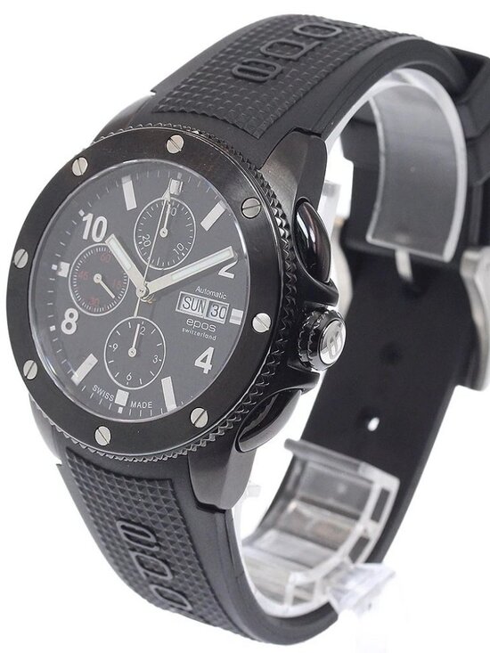 EPOS 3388SBBKR Chronograph day date black Dial Automatic Men\'s Watch_946618